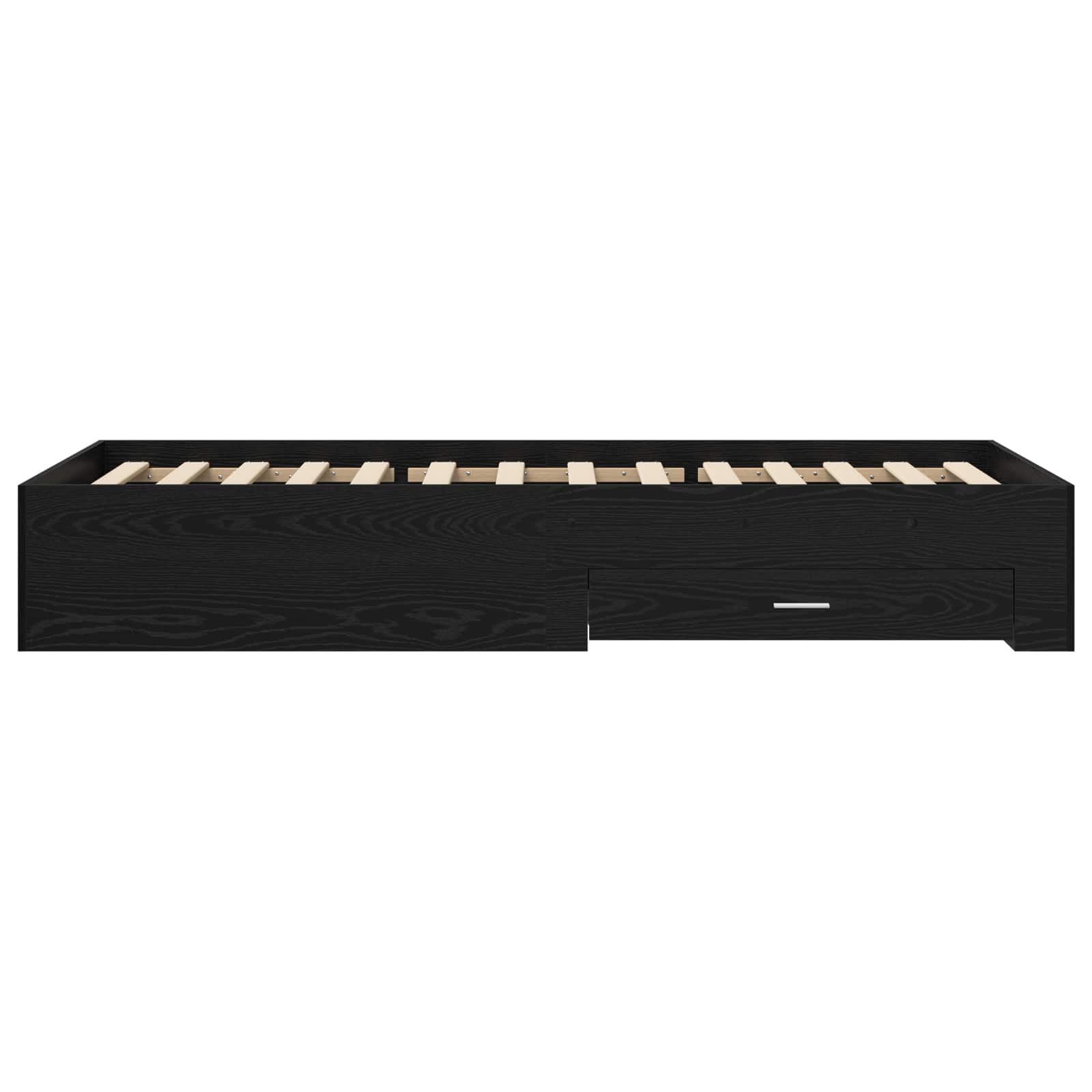 Bedframe met lade met opslag Zwart eiken Bewerkt hout
