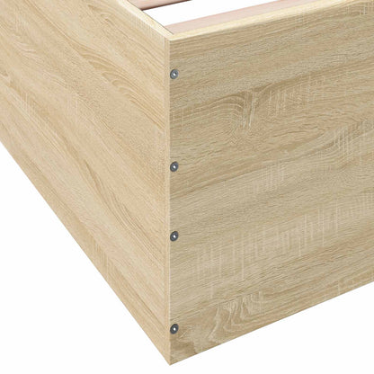 Vloerbedframe Sonoma Eiken 80 x 200 cm Bewerkt hout
