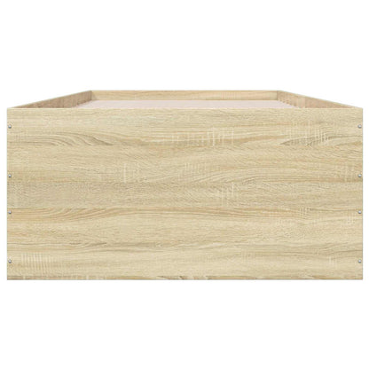 Vloerbedframe Sonoma Eiken 80 x 200 cm Bewerkt hout