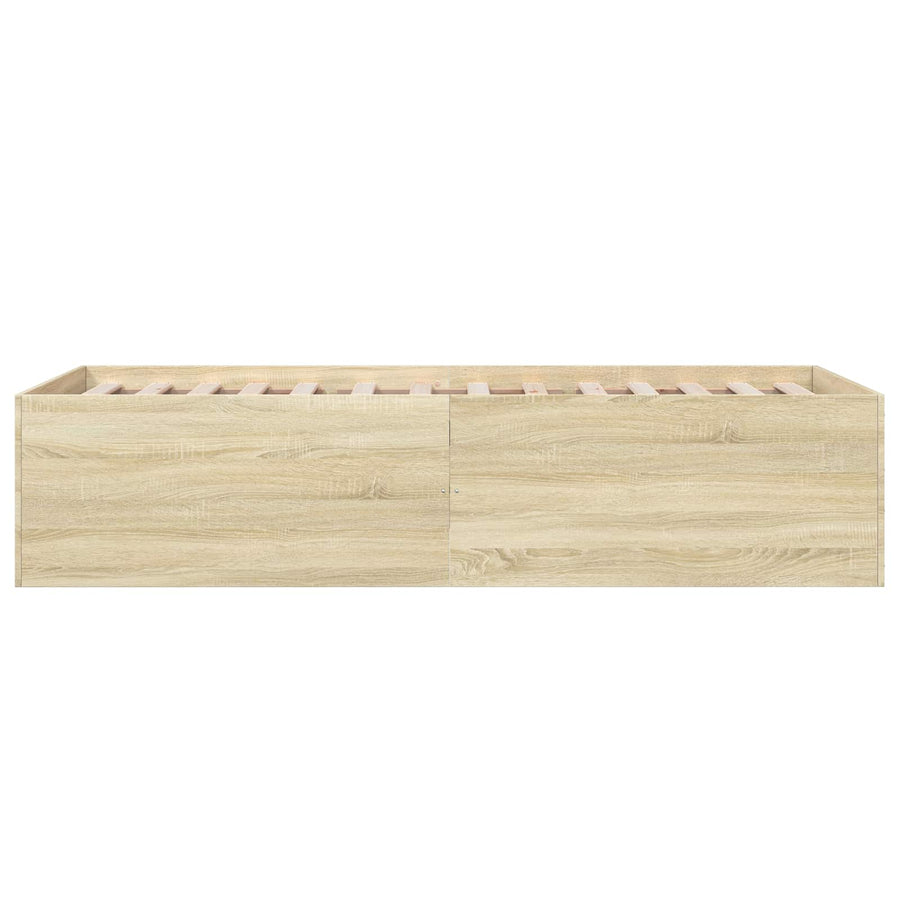 Vloerbedframe Sonoma Eiken 80 x 200 cm Bewerkt hout