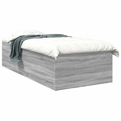 Vloerbedframe Grijs Sonoma 80 x 200 cm Bewerkt hout