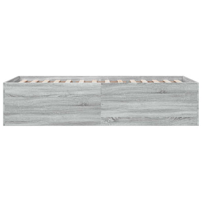 Vloerbedframe Grijs Sonoma 80 x 200 cm Bewerkt hout