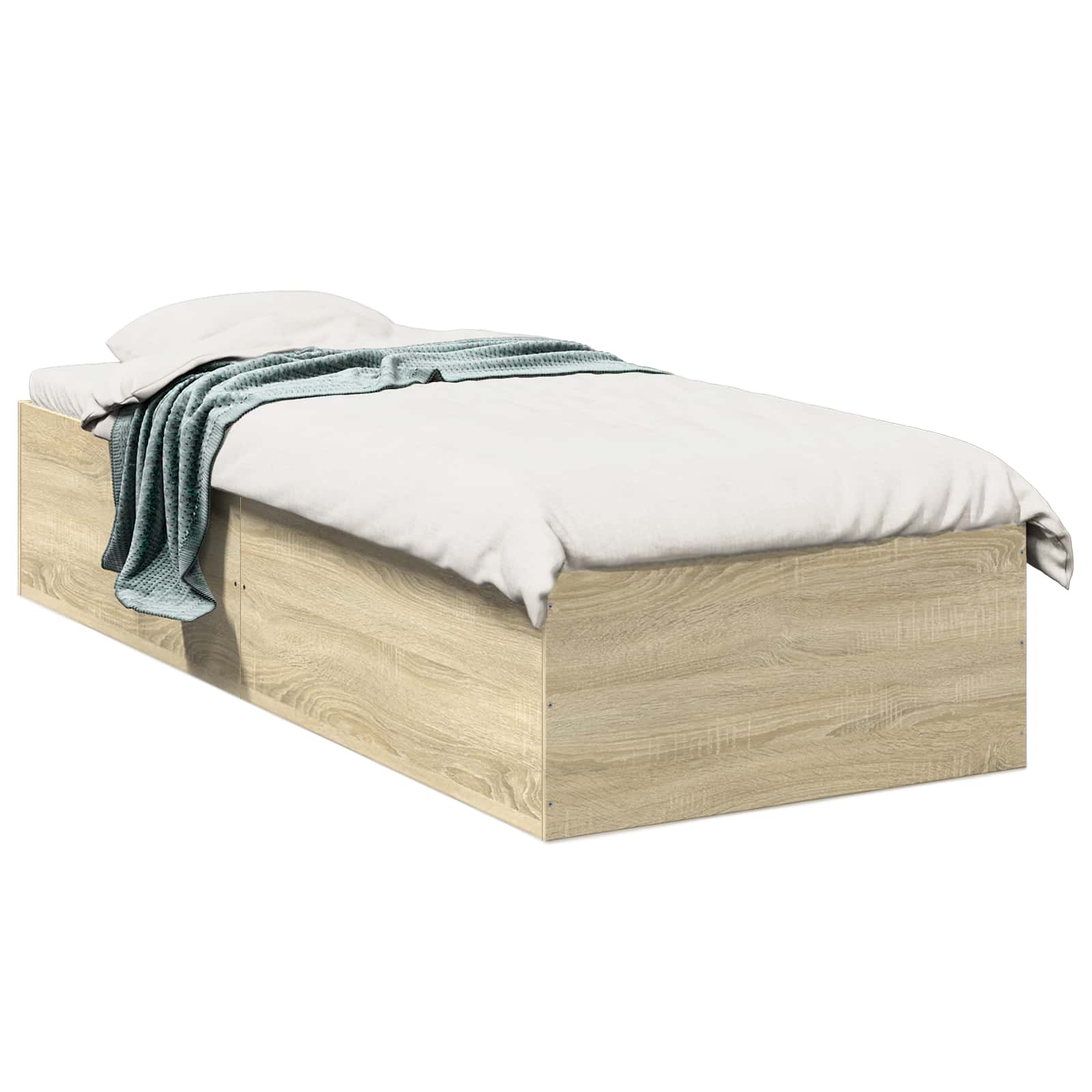 Vloerbedframe Sonoma Eiken 80 x 200 cm Bewerkt hout