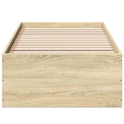 Vloerbedframe Sonoma Eiken 80 x 200 cm Bewerkt hout