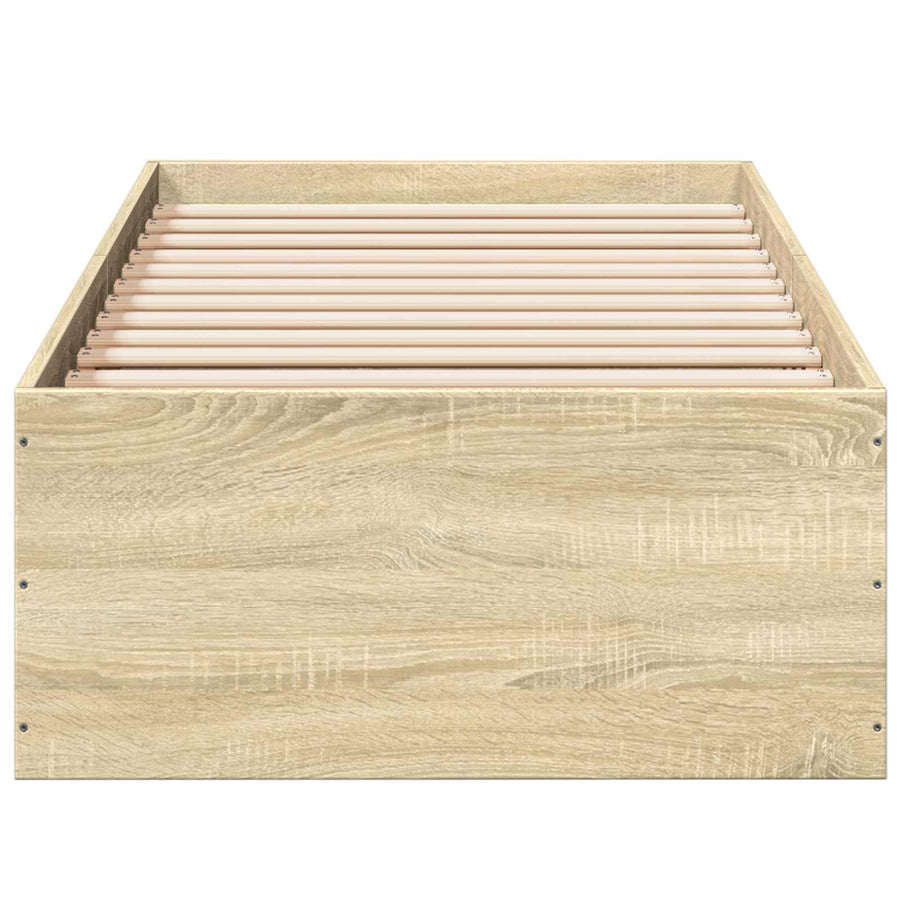 Vloerbedframe Sonoma Eiken 80 x 200 cm Bewerkt hout
