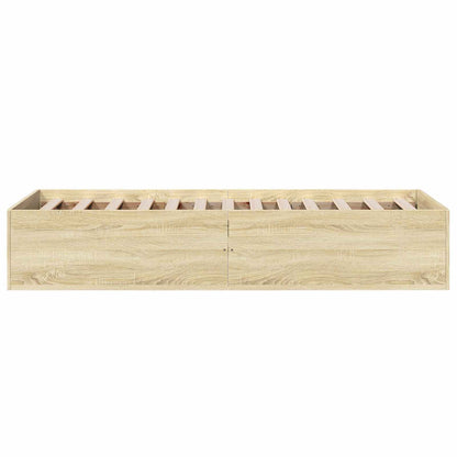 Vloerbedframe Sonoma Eiken 80 x 200 cm Bewerkt hout
