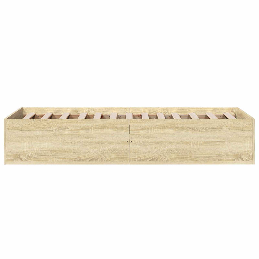 Vloerbedframe Sonoma Eiken 80 x 200 cm Bewerkt hout
