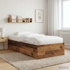 Vloerbedframe Oud hout 80 x 200 cm Bewerkt hout