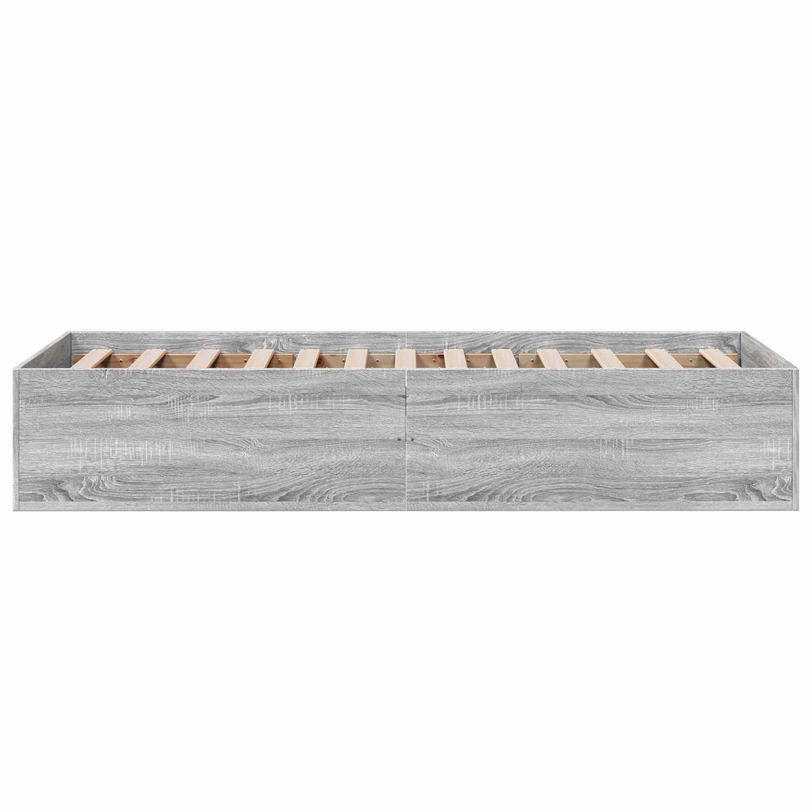 Vloerbedframe Grijs Sonoma 80 x 200 cm Bewerkt hout