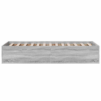 Vloerbedframe Grijs Sonoma 80 x 200 cm Bewerkt hout