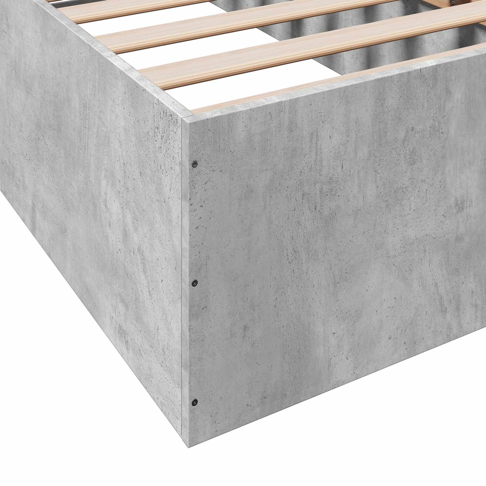 Vloerbedframe Betongrijs 80 x 200 cm Bewerkt hout