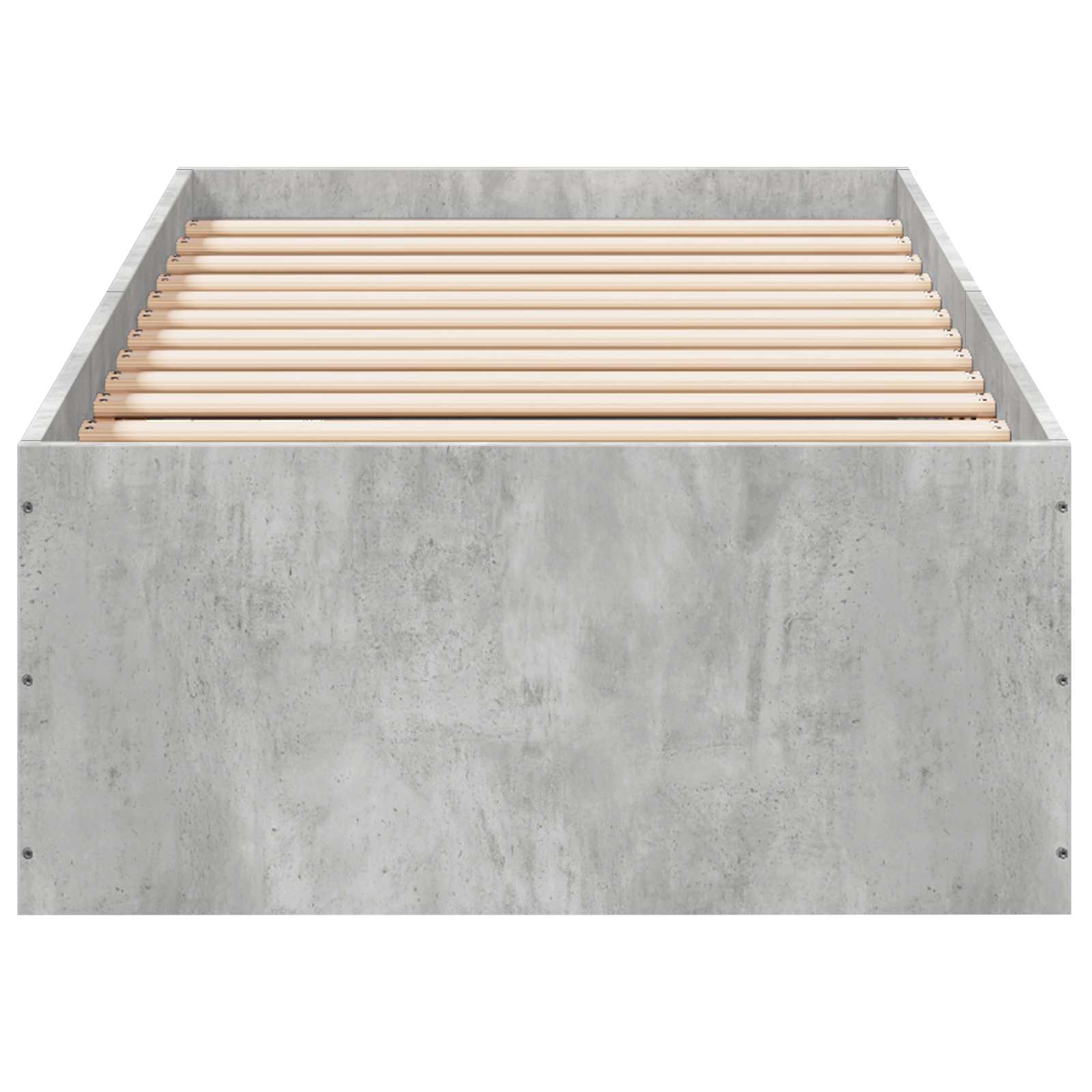 Vloerbedframe Betongrijs 80 x 200 cm Bewerkt hout