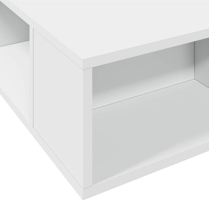 Bedframe met opslag met plank Wit 80 x 200 cm Bewerkt hout