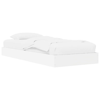 Bedframe met opslag met plank Wit 80 x 200 cm Bewerkt hout
