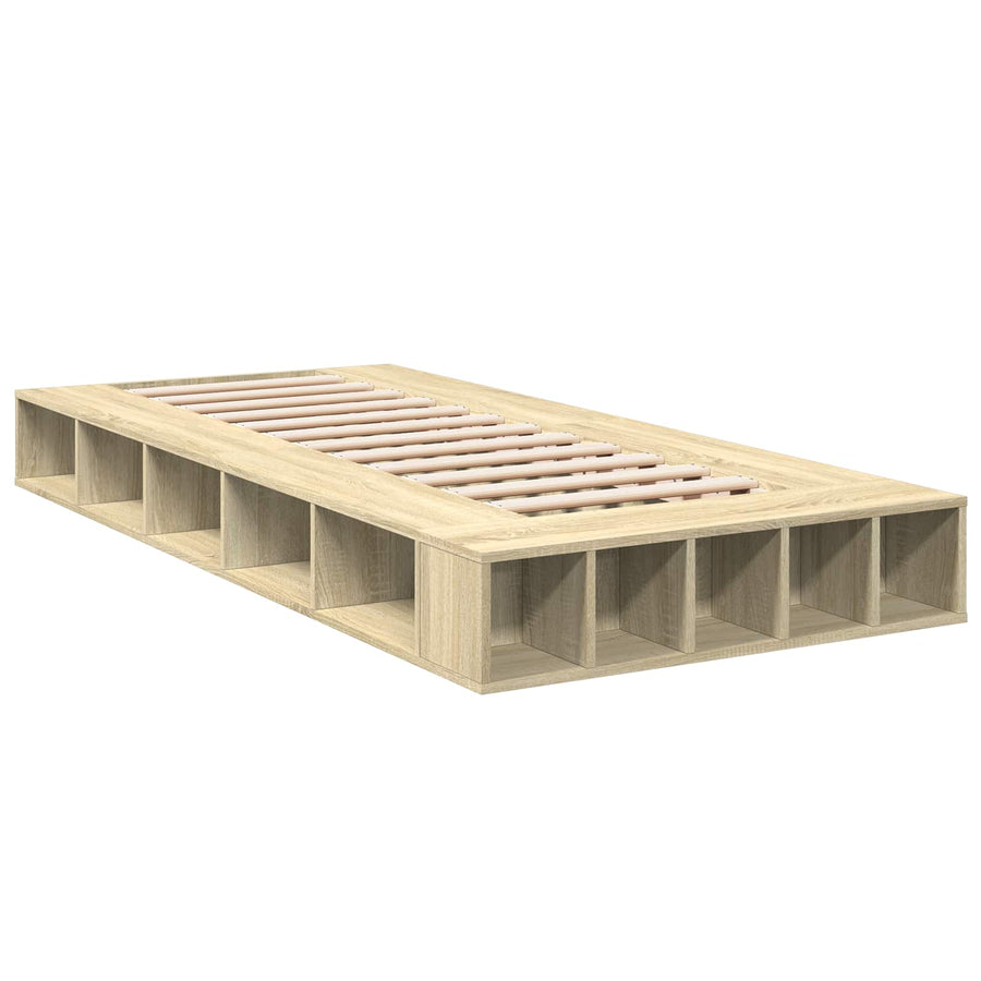 Bedframe met opslag Sonoma Eiken 80 x 200 cm Bewerkt hout