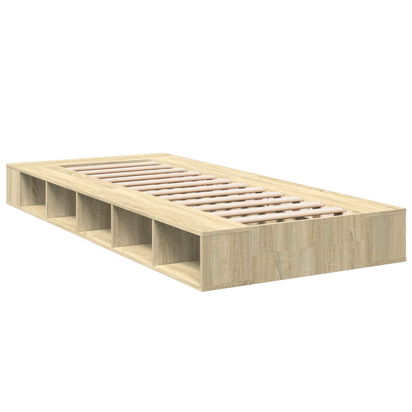 Bedframe met opslag Sonoma Eiken 80 x 200 cm Bewerkt hout