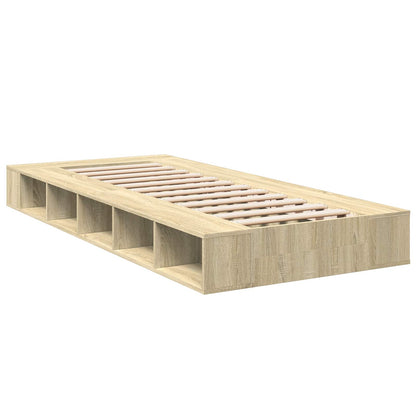 Bedframe met opslag Sonoma Eiken 80 x 200 cm Bewerkt hout