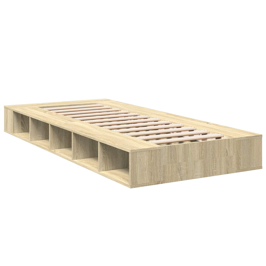 Bedframe met opslag Sonoma Eiken 80 x 200 cm Bewerkt hout