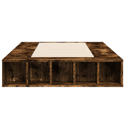 Bedframe met opslag Gerookt eiken 80 x 200 cm Bewerkt hout