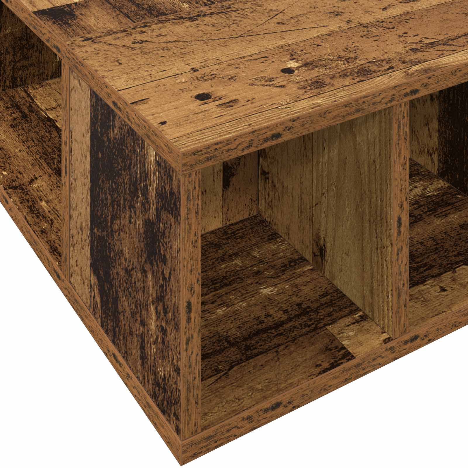 Bedframe met opslag met plank Oud hout 80 x 200 cm Bewerkt hout