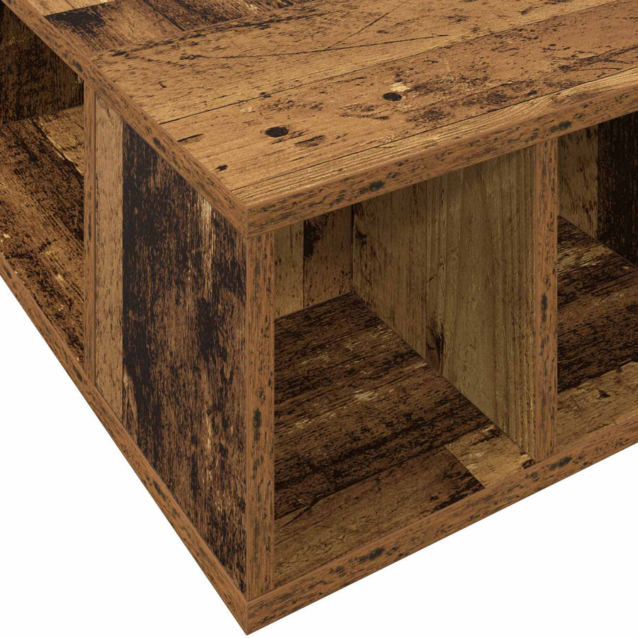 Bedframe met opslag met plank Oud hout 80 x 200 cm Bewerkt hout