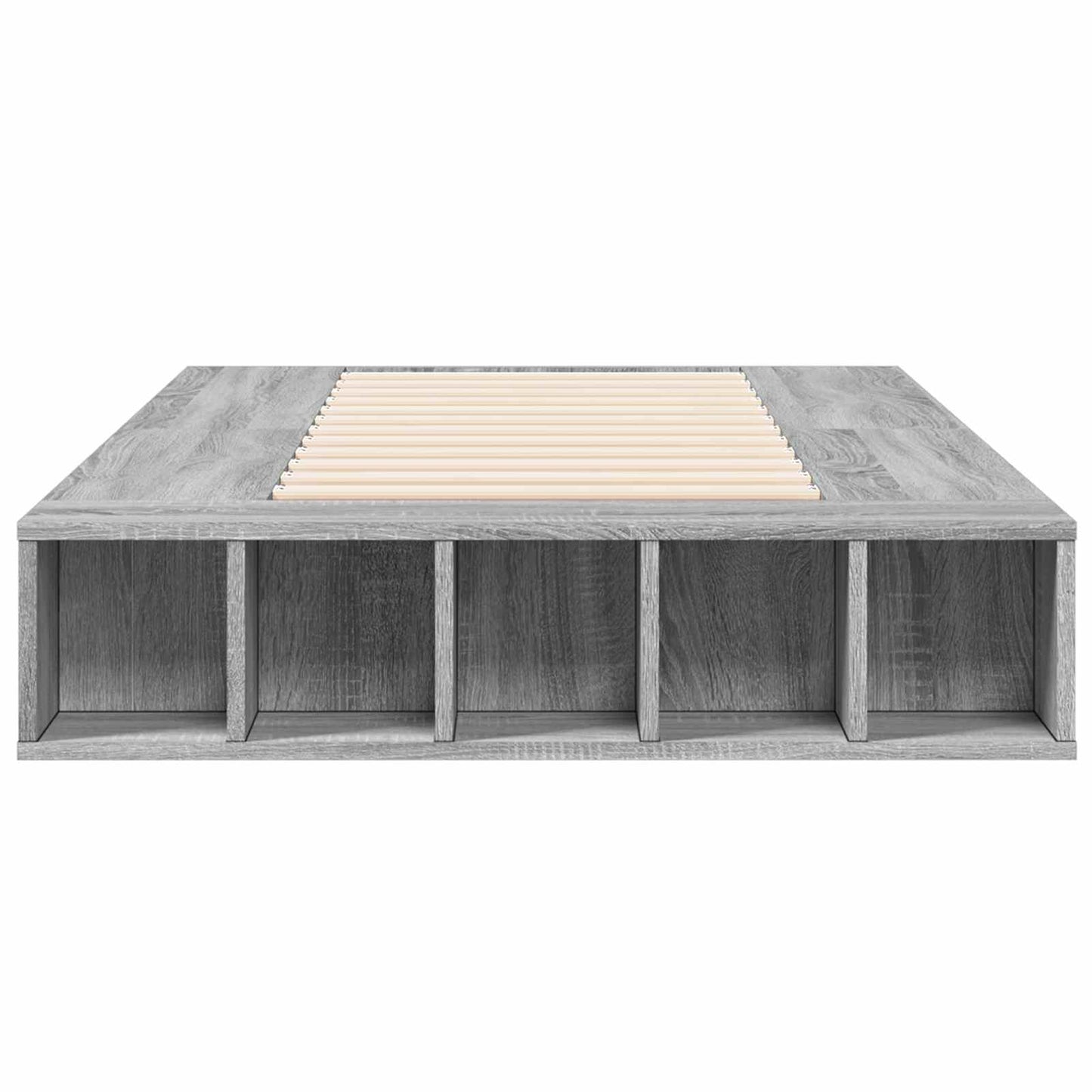 Bedframe met opslag Grijs Sonoma 80 x 200 cm Bewerkt hout