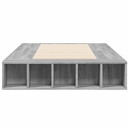 Bedframe met opslag Grijs Sonoma 80 x 200 cm Bewerkt hout