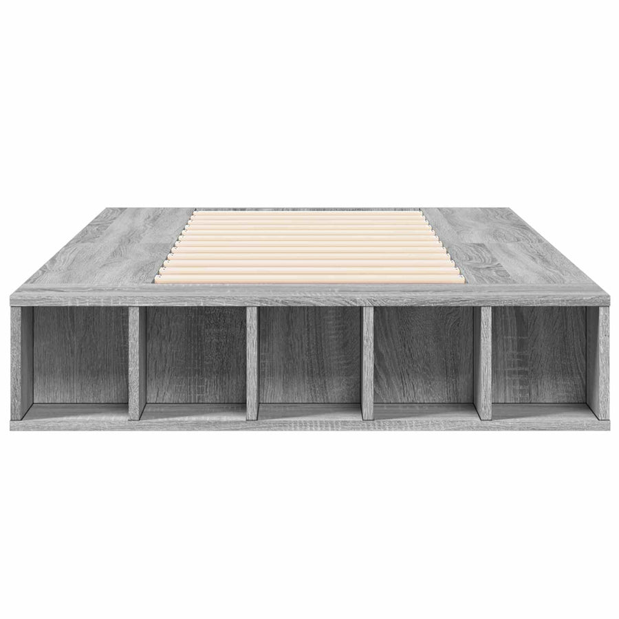 Bedframe met opslag Grijs Sonoma 80 x 200 cm Bewerkt hout