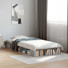 Bedframe met opslag Betongrijs 80 x 200 cm Bewerkt hout