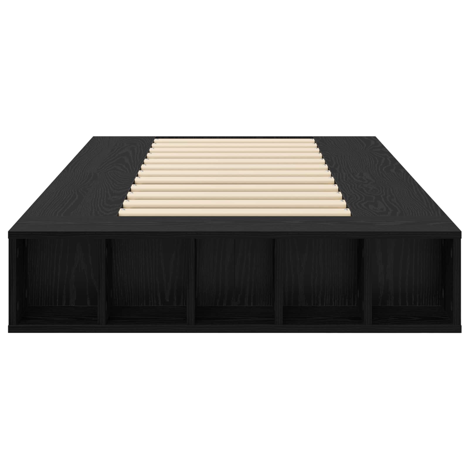 Bedframe met opslag Zwart eiken 80 x 200 cm Bewerkt hout