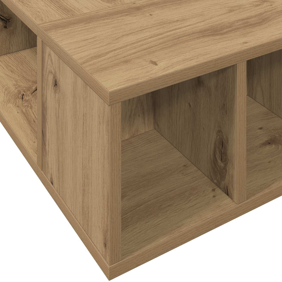 Bedframe met opslag Artisanaal eiken 80 x 200 cm Bewerkt hout