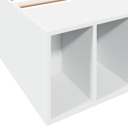 Bedframe met opslag met plank Wit 80 x 200 cm Bewerkt hout
