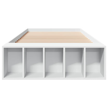 Bedframe met opslag met plank Wit 80 x 200 cm Bewerkt hout