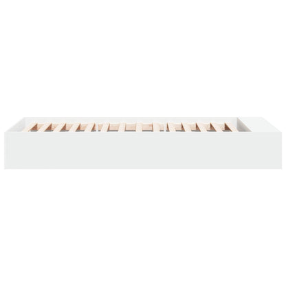 Bedframe met opslag met plank Wit 80 x 200 cm Bewerkt hout