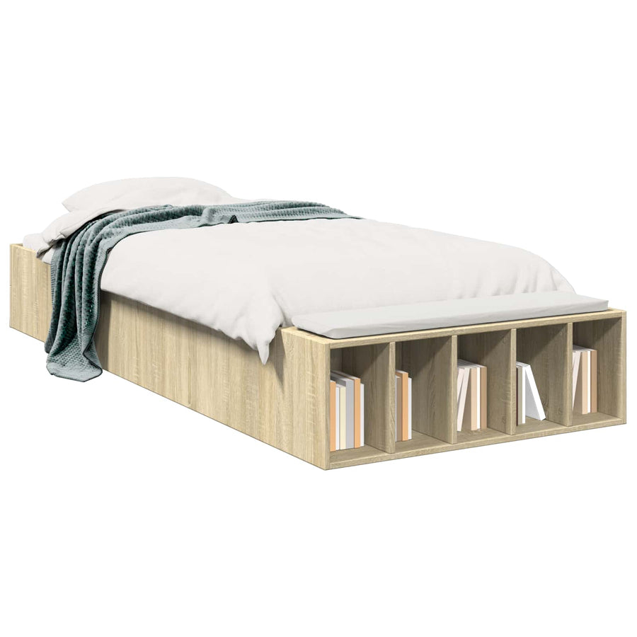 Bedframe met opslag Sonoma Eiken 80 x 200 cm Bewerkt hout