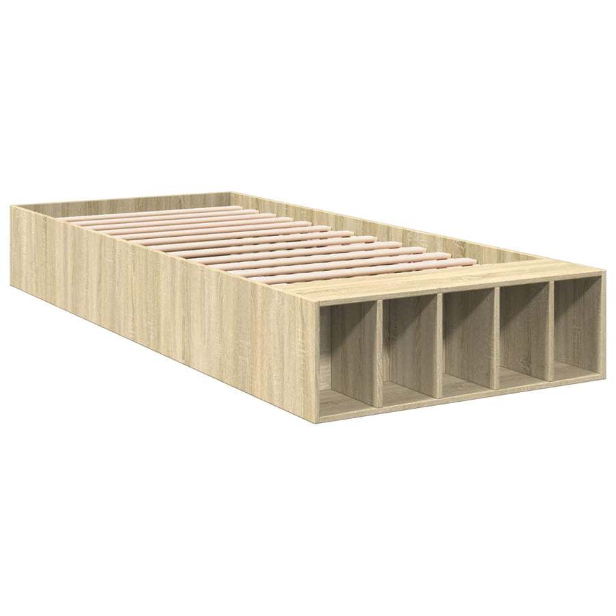 Bedframe met opslag Sonoma Eiken 80 x 200 cm Bewerkt hout
