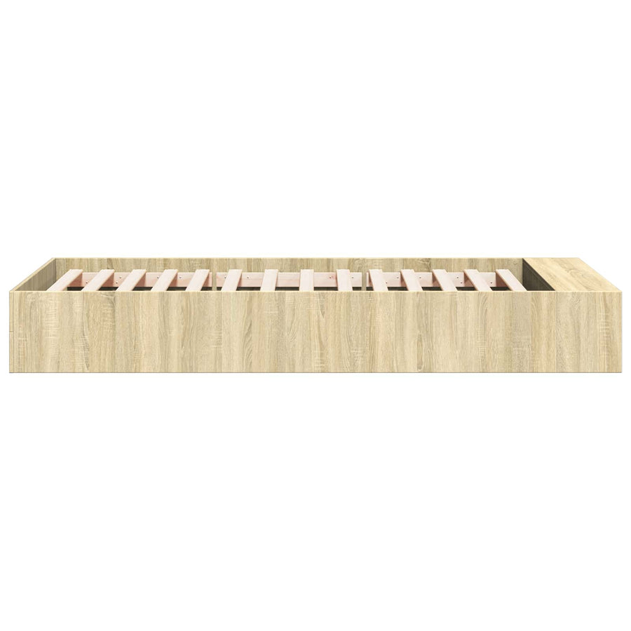 Bedframe met opslag Sonoma Eiken 80 x 200 cm Bewerkt hout