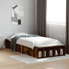 Bedframe met opslag Gerookt eiken 80 x 200 cm Bewerkt hout