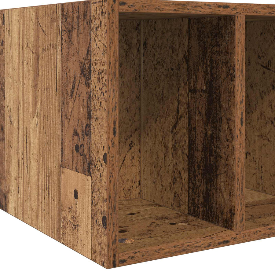 Bedframe met opslag met plank Oud hout 80 x 200 cm Bewerkt hout