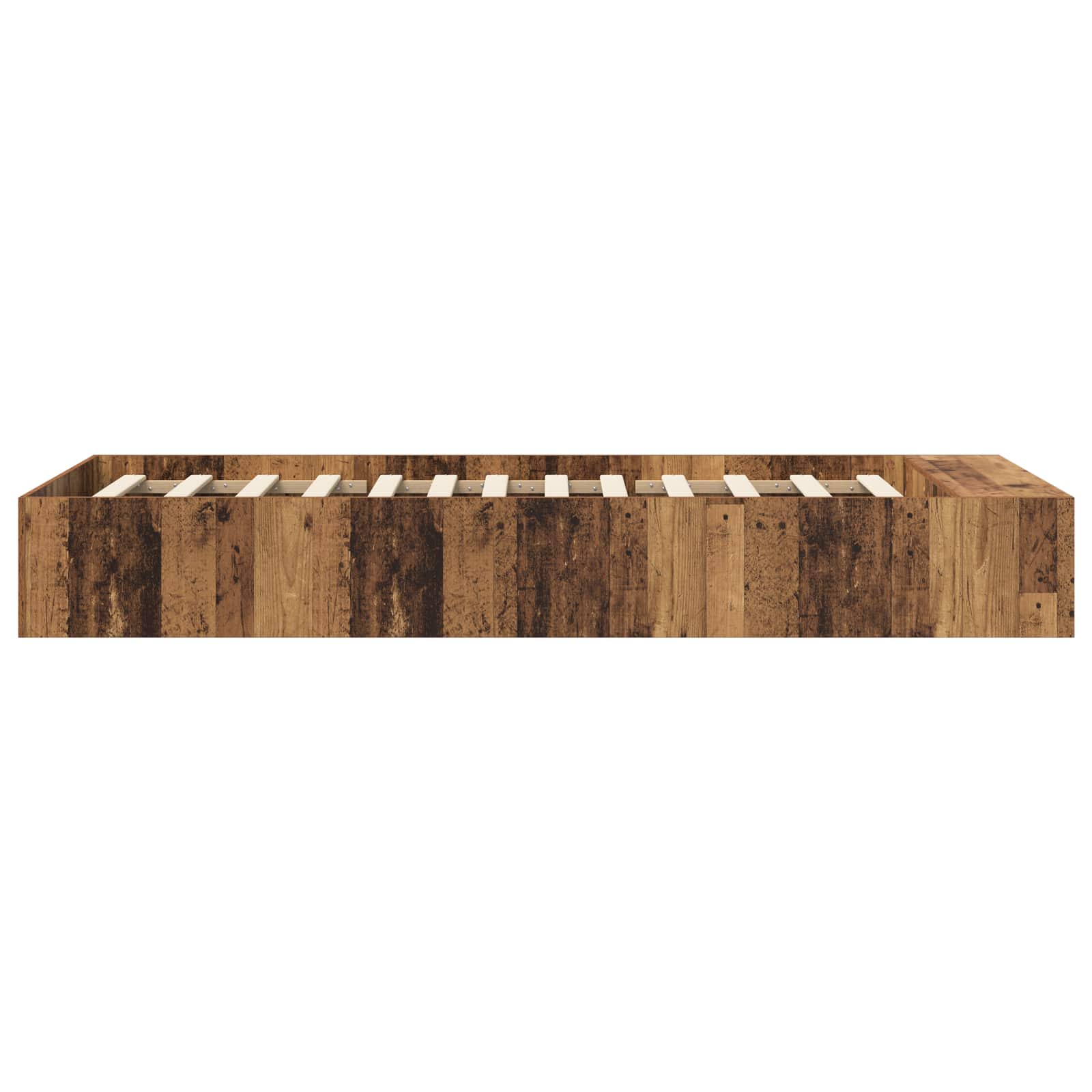 Bedframe met opslag met plank Oud hout 80 x 200 cm Bewerkt hout