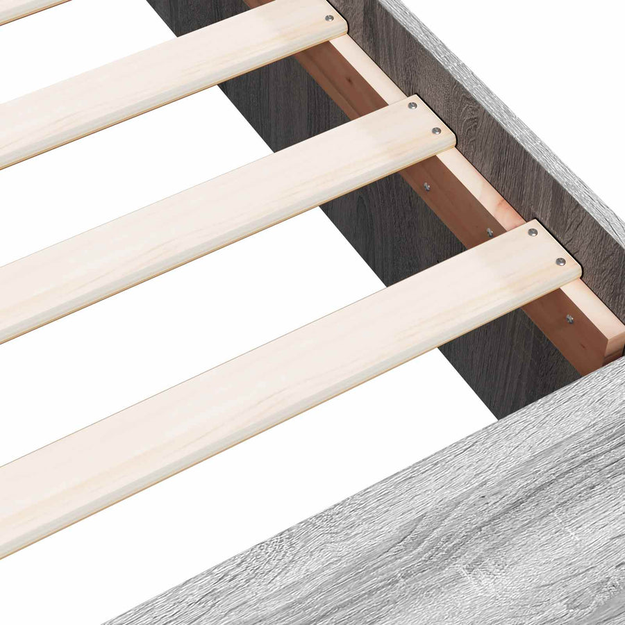 Bedframe met opslag Grijs Sonoma 80 x 200 cm Bewerkt hout