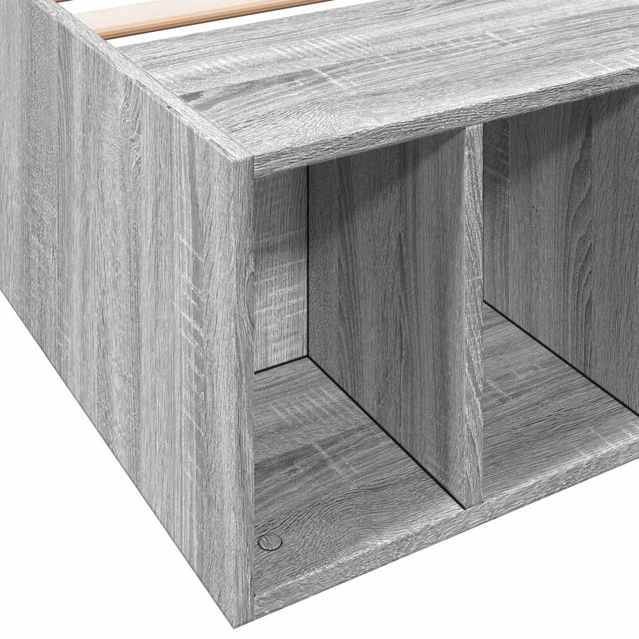 Bedframe met opslag Grijs Sonoma 80 x 200 cm Bewerkt hout