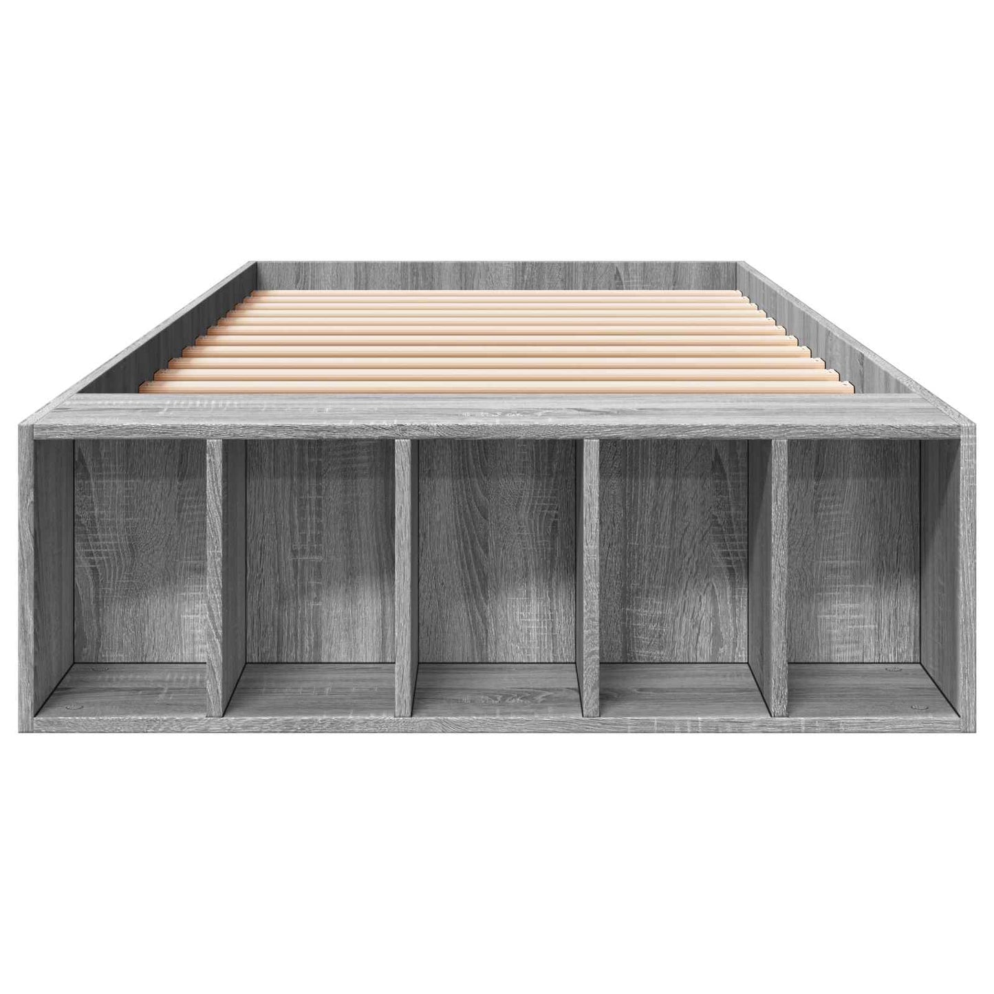 Bedframe met opslag Grijs Sonoma 80 x 200 cm Bewerkt hout