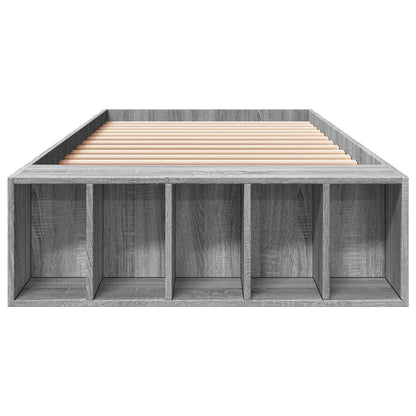Bedframe met opslag Grijs Sonoma 80 x 200 cm Bewerkt hout