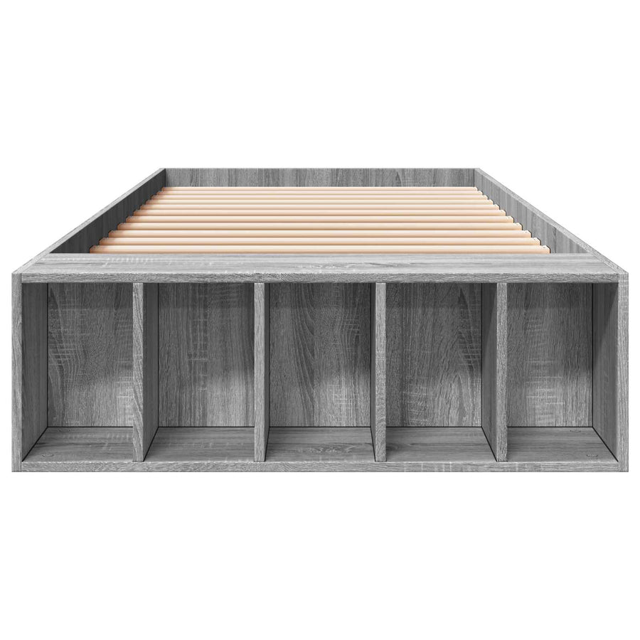 Bedframe met opslag Grijs Sonoma 80 x 200 cm Bewerkt hout