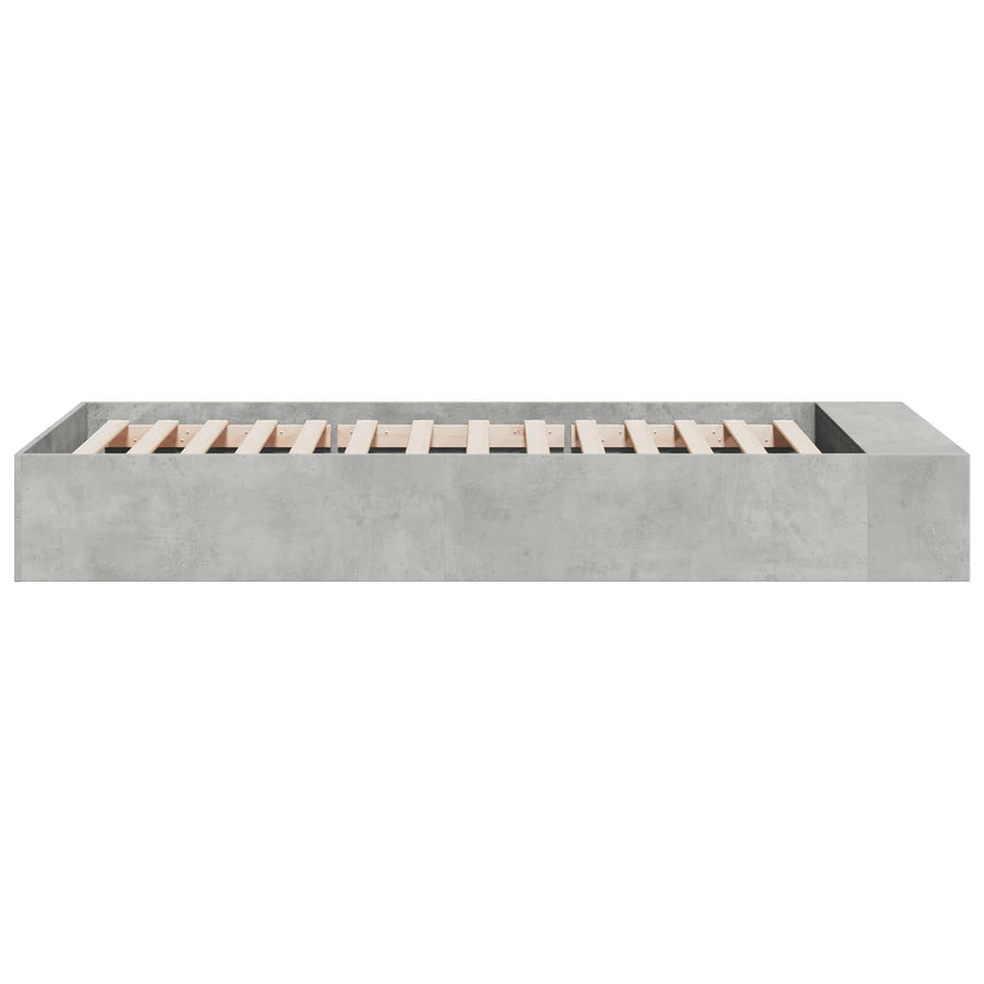 Bedframe met opslag Betongrijs 80 x 200 cm Bewerkt hout