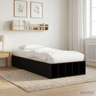 Bedframe met opslag Zwart eiken 80 x 200 cm Bewerkt hout