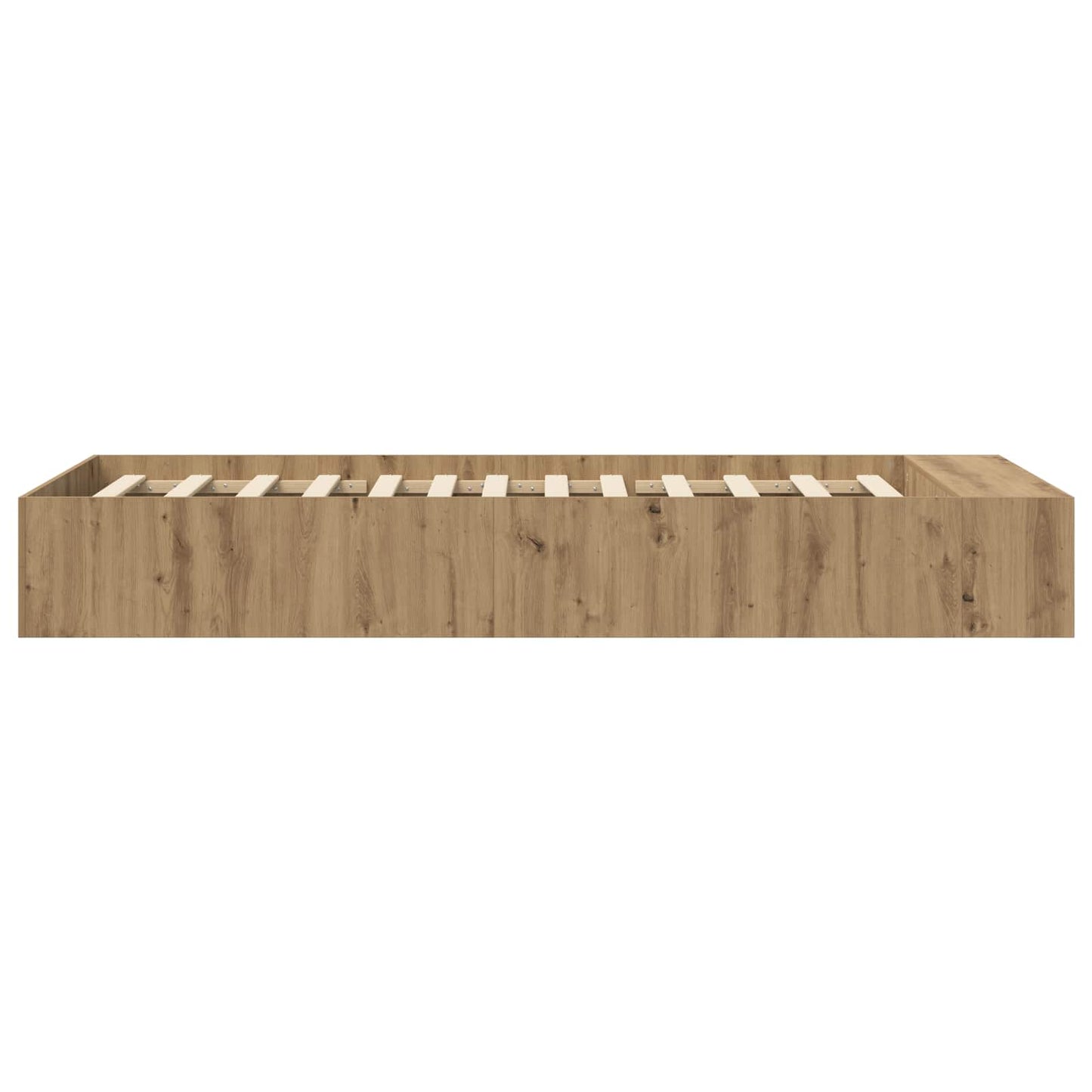 Bedframe met opslag Artisanaal eiken 80 x 200 cm Bewerkt hout