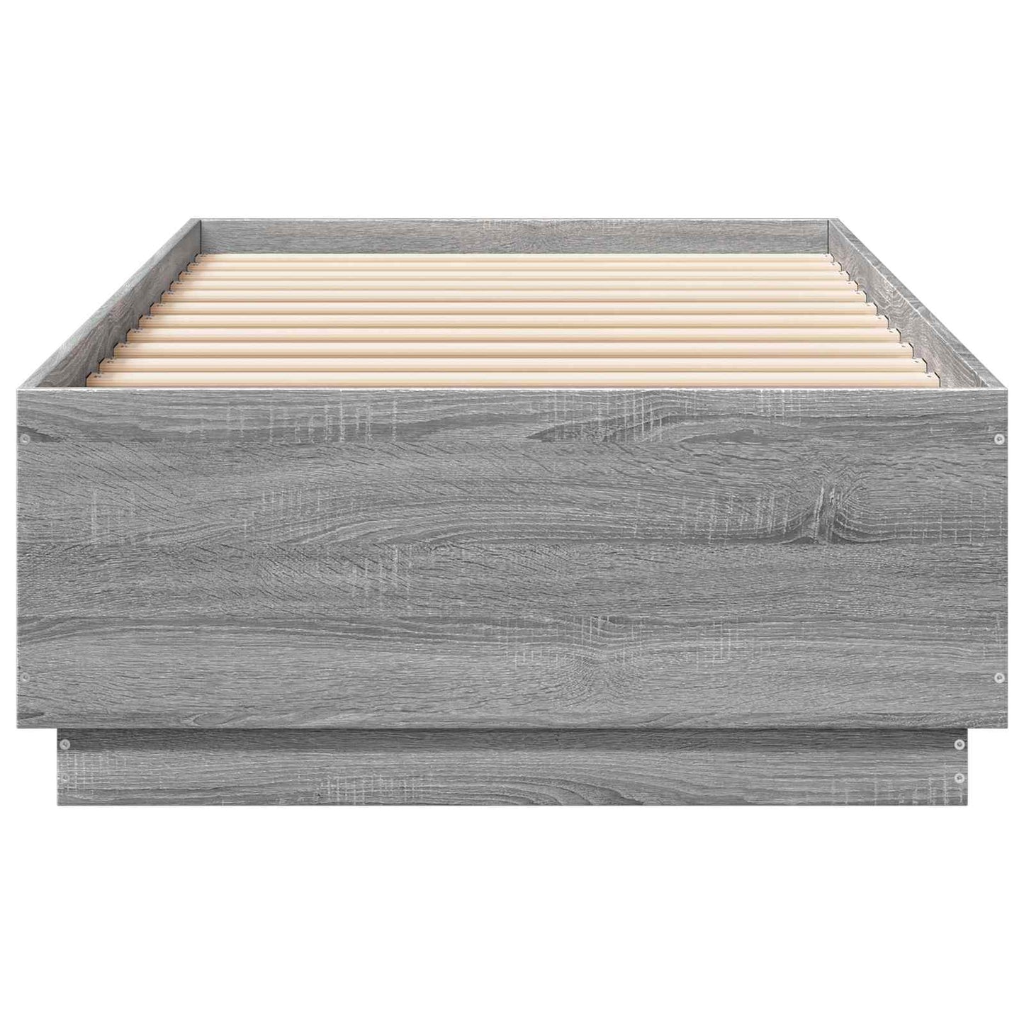 Bed Frame met LED Grijs Sonoma 80 x 200 cm Bewerkt hout