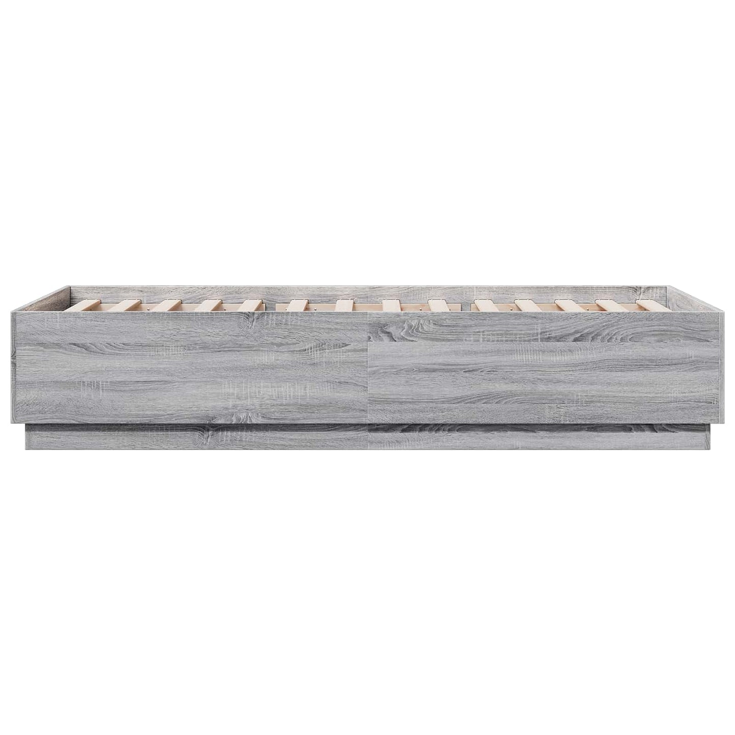 Bed Frame met LED Grijs Sonoma 80 x 200 cm Bewerkt hout